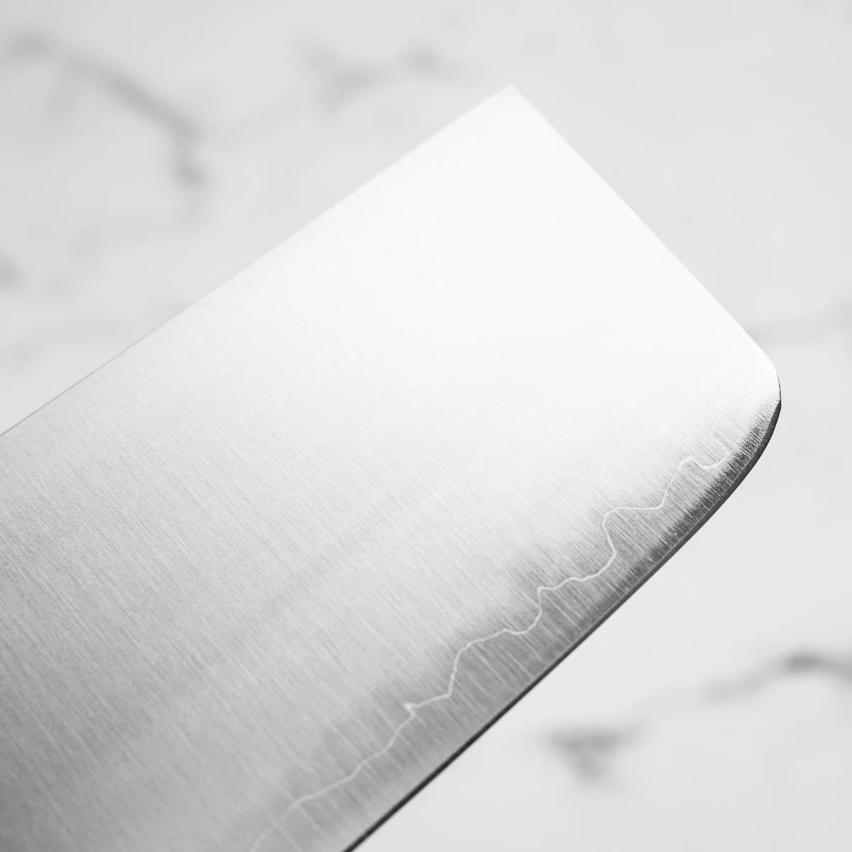 Tsunehisa Migaki Blue Super Nakiri 160mm - Dark Carbon Fibre - Image 7