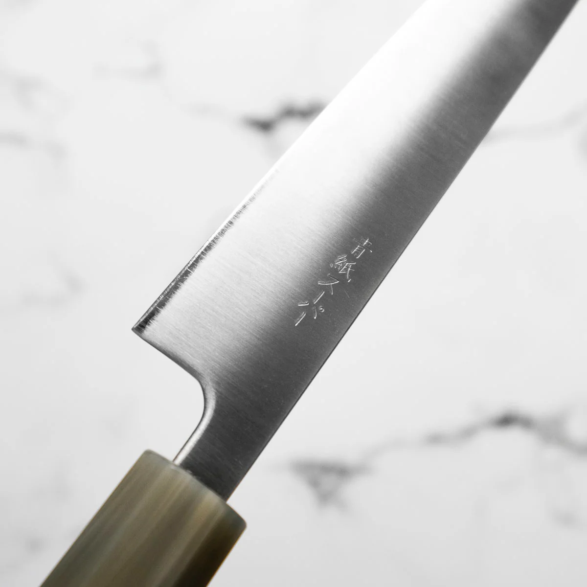 Tsunehisa Migaki Blue Super Petty 150mm - Ebony & Blonde - Image 5