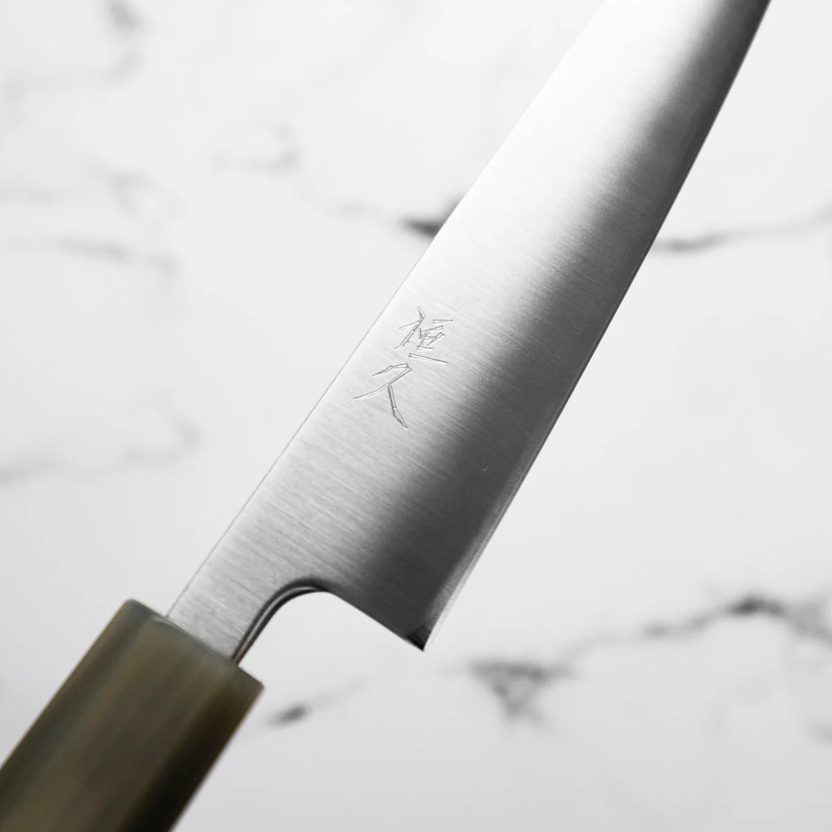 Tsunehisa Migaki Blue Super Petty 150mm - Ebony & Blonde - Image 6
