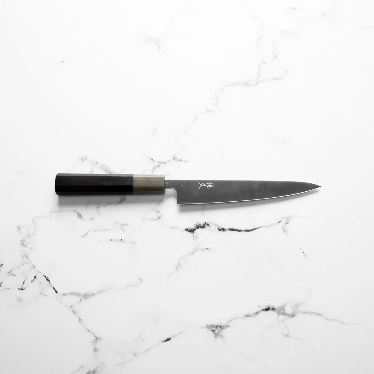 Tsunehisa Migaki Blue Super Petty 150mm - Ebony & Blonde - Image 7