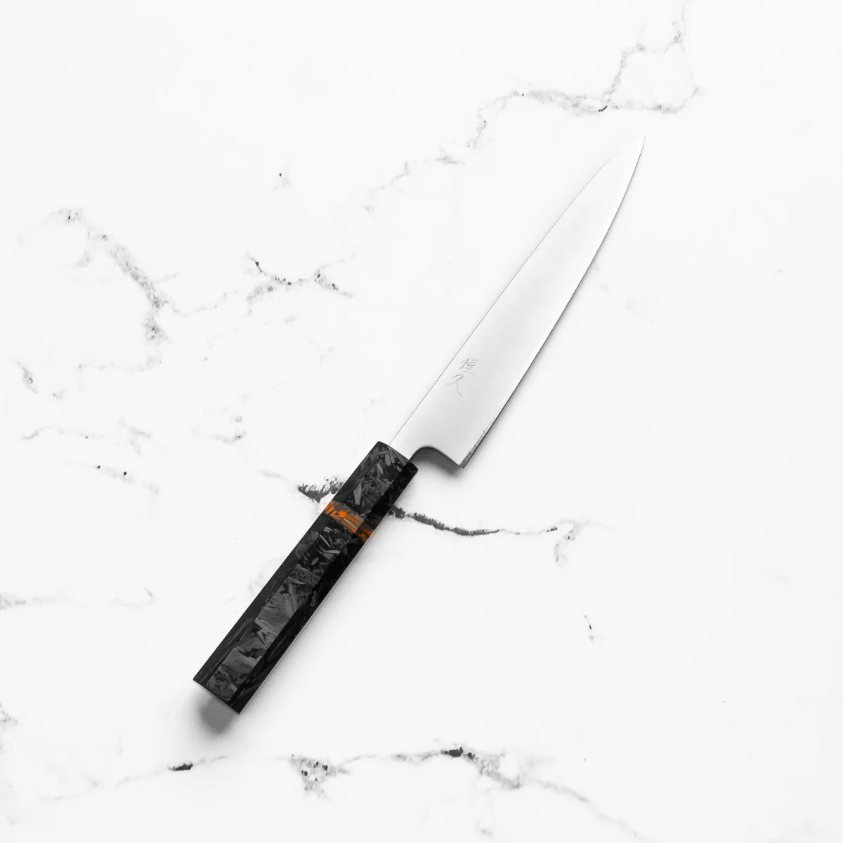 Tsunehisa Migaki Blue Super Petty 135mm - Carbon Fibre - Image 2