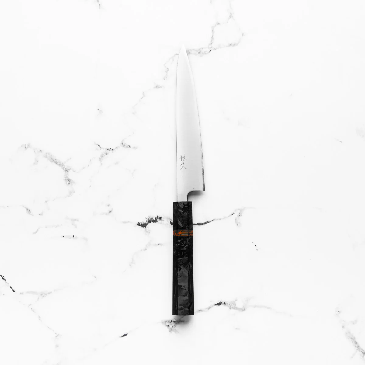 Tsunehisa Migaki Blue Super Petty 135mm - Carbon Fibre - Image 3