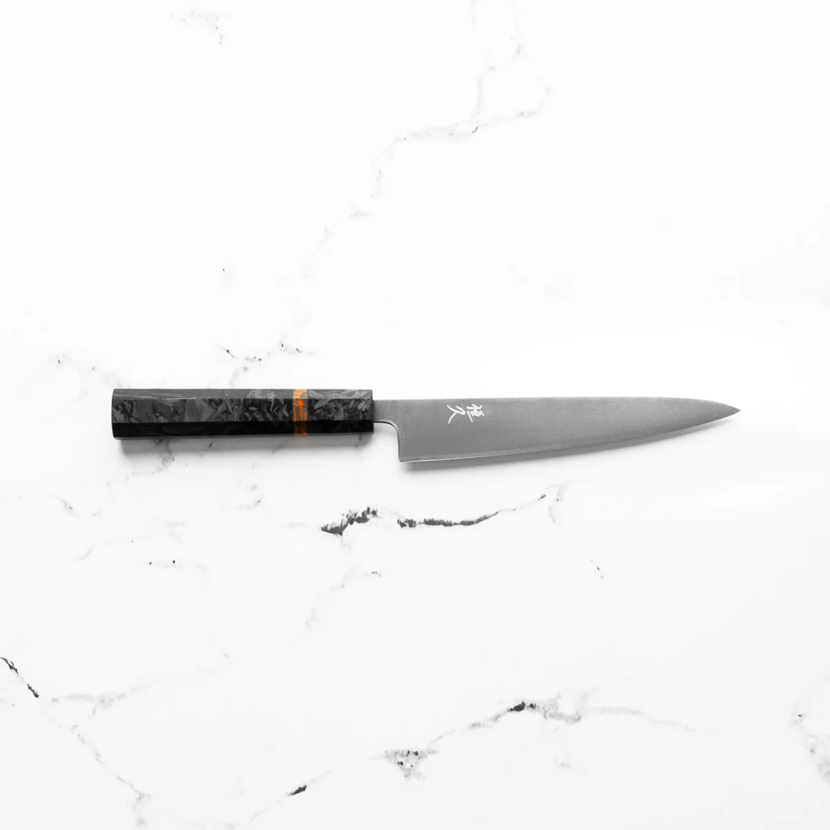 Tsunehisa Migaki Blue Super Petty 135mm - Carbon Fibre - Image 4