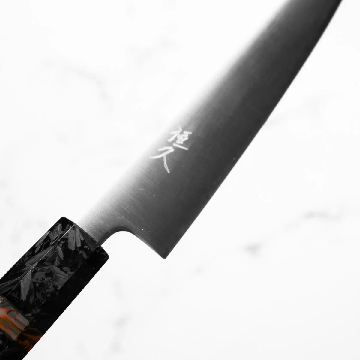 Tsunehisa Migaki Blue Super Petty 135mm - Carbon Fibre - Image 5