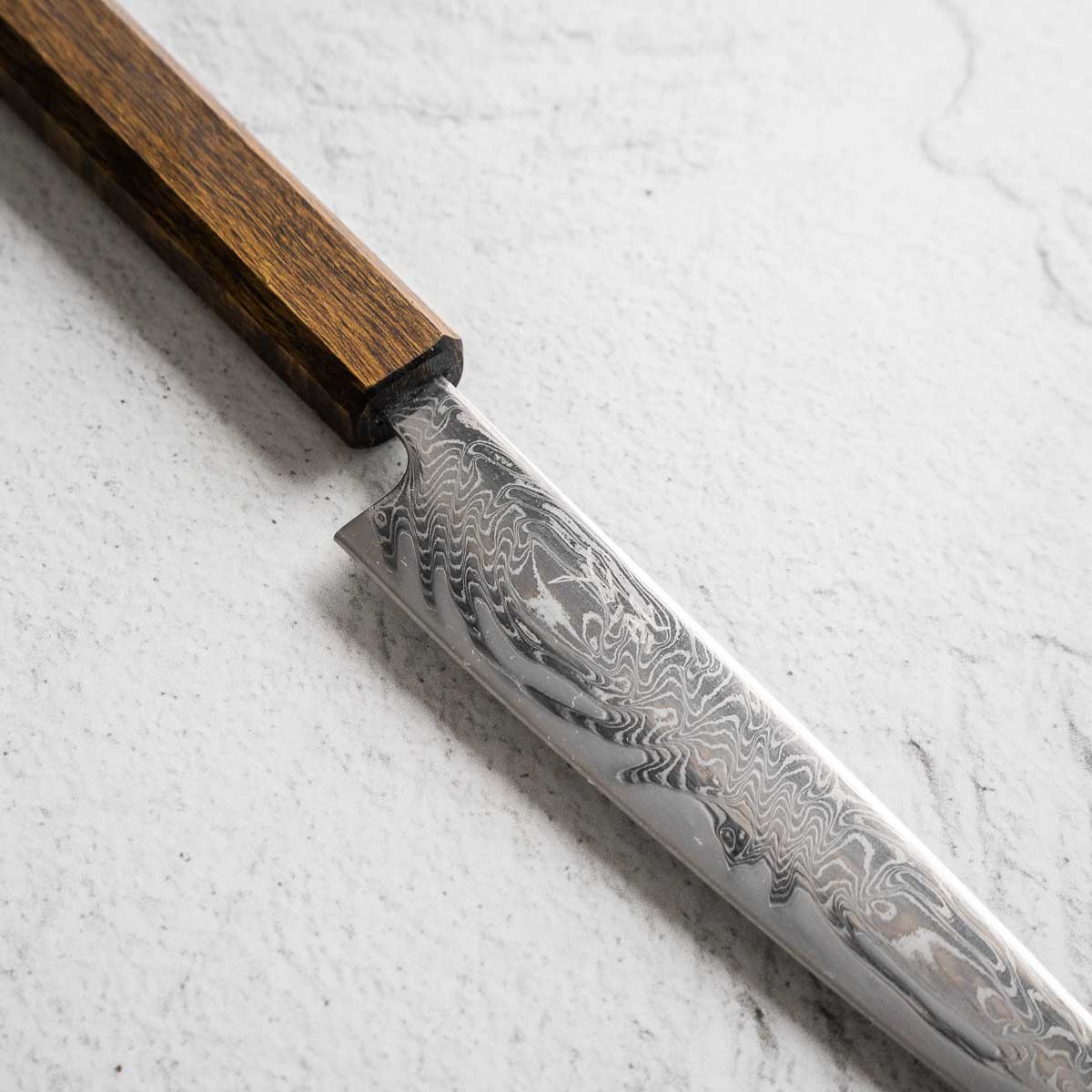 Tsunehisa AUS-10 Nami Damascus Petty 135mm - Image 3