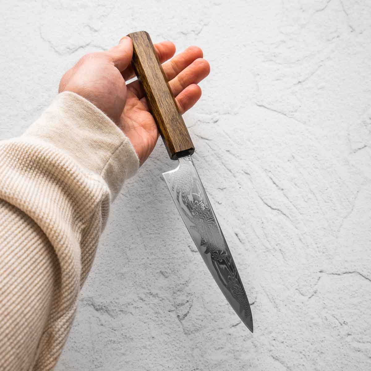 Tsunehisa AUS-10 Nami Damascus Petty 135mm - Image 4