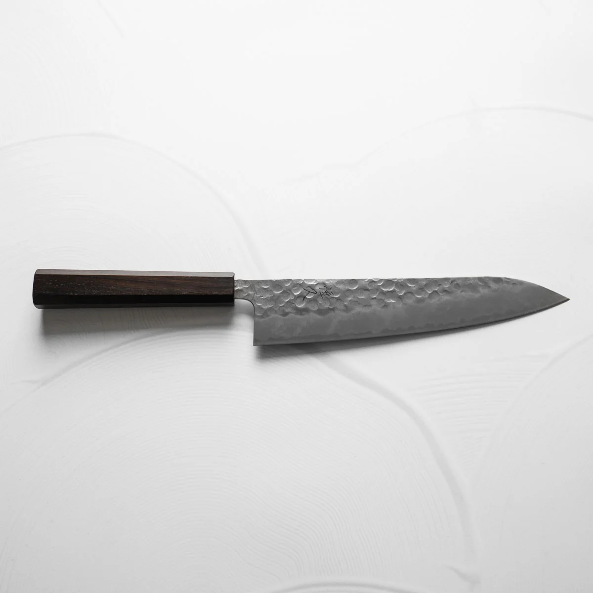 Tsunehisa White 2 SS Clad Tsuchime Gyuto 210mm - Ebony - Image 3