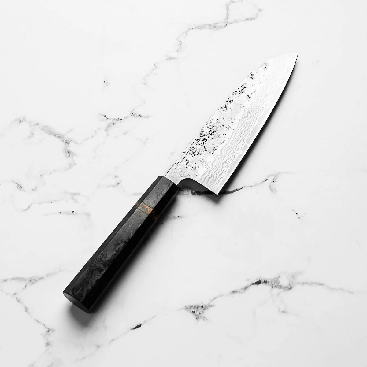 Tsunehisa SLD Washiji Santoku 165mm - Carbon Fibre - Image 2