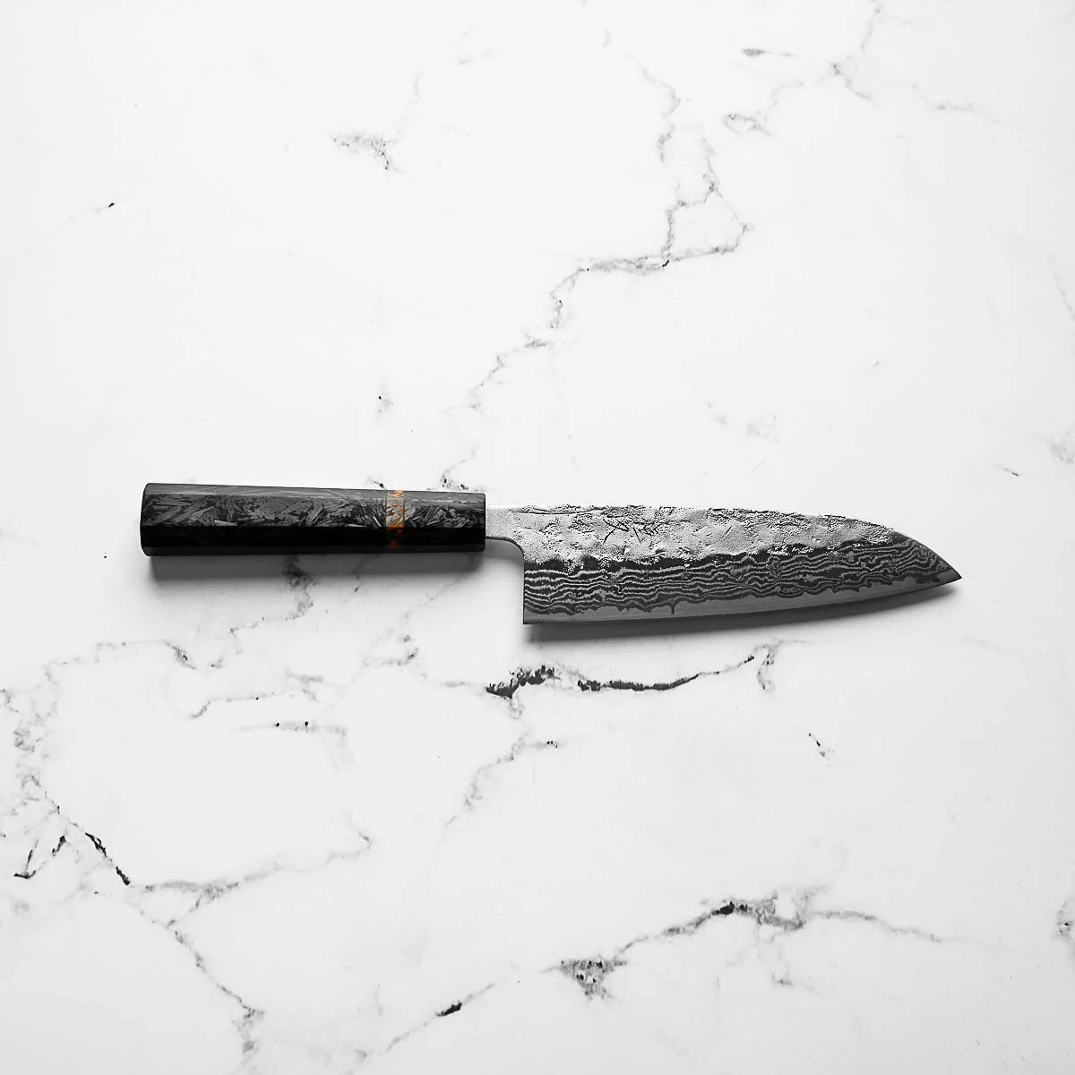 Tsunehisa SLD Washiji Santoku 165mm - Carbon Fibre - Image 4