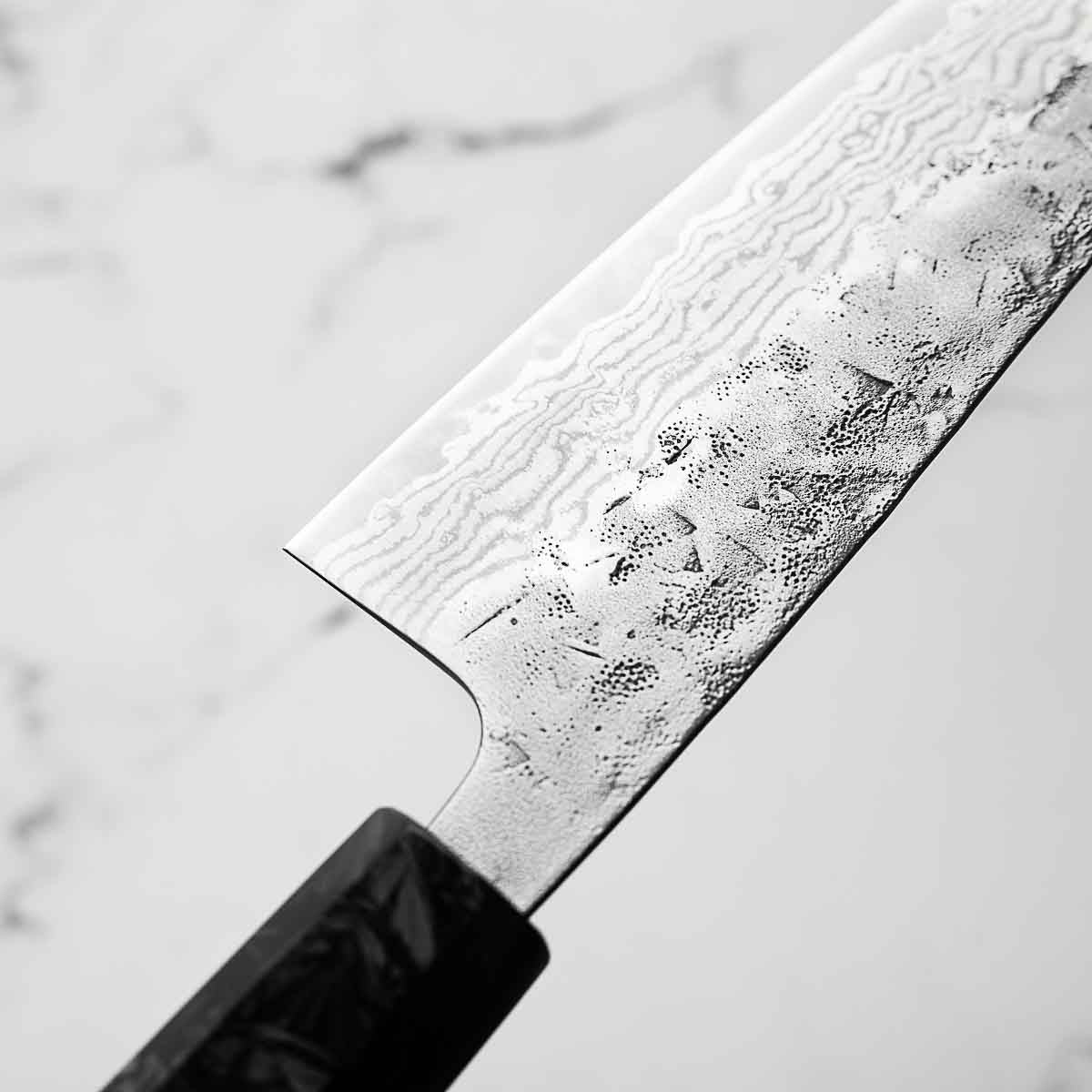 Tsunehisa SLD Washiji Santoku 165mm - Carbon Fibre - Image 6