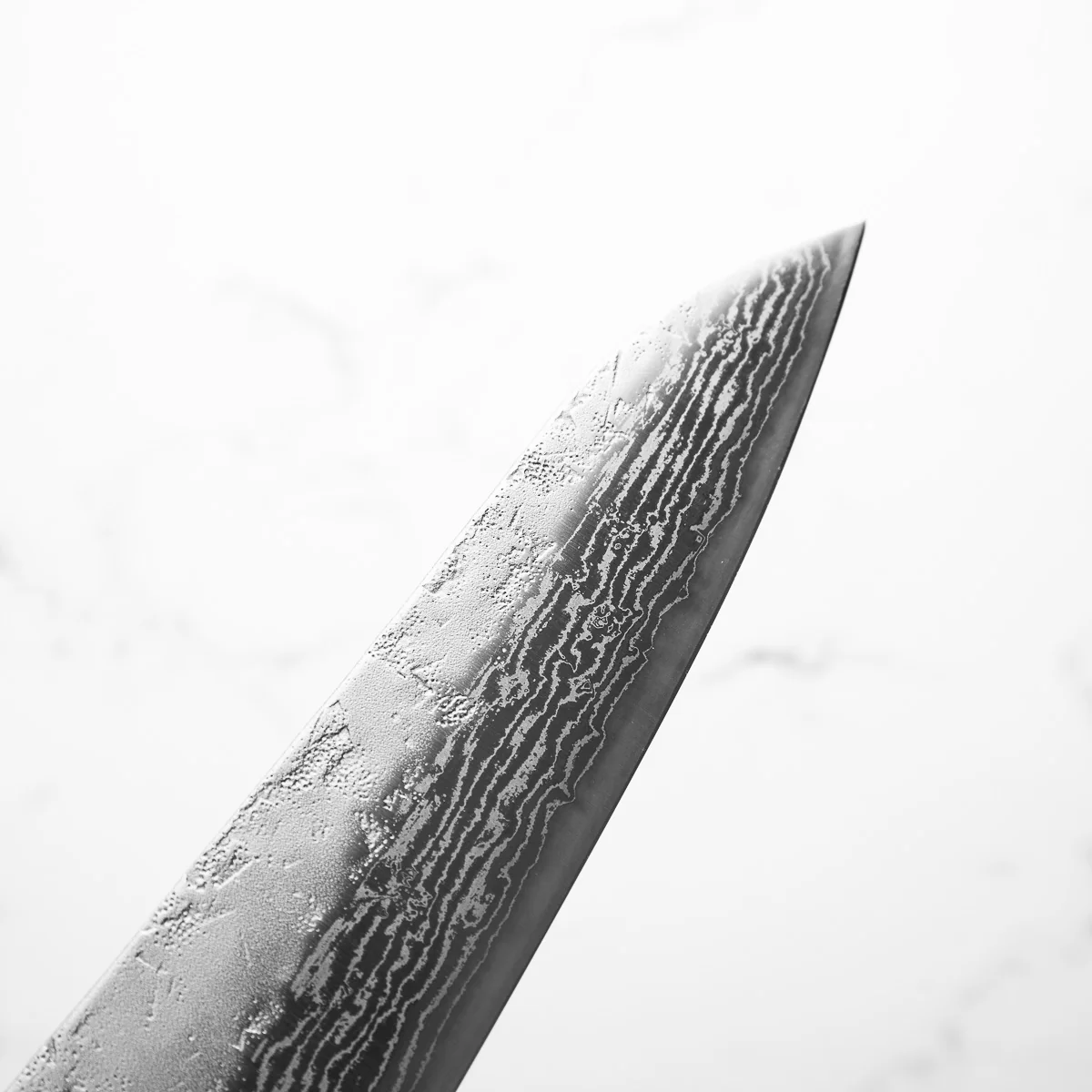 Tsunehisa Swedish Stainless Washiji Gyuto 210mm - Carbon Fibre - Image 6