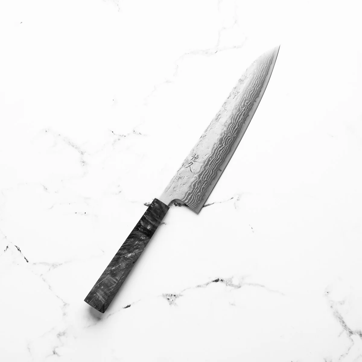 Tsunehisa Swedish Stainless Washiji Gyuto 210mm - Dark Maple - Image 2