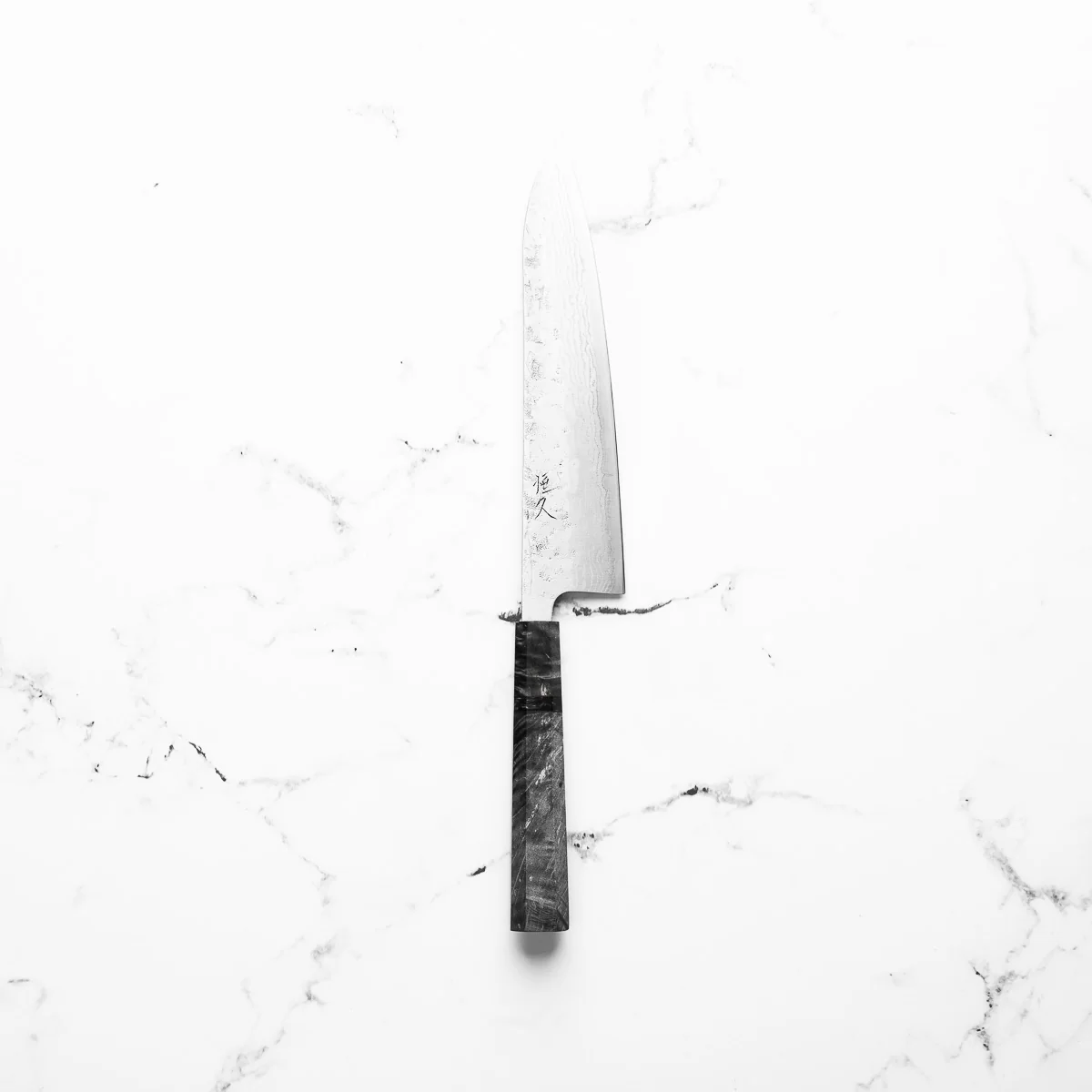 Tsunehisa Swedish Stainless Washiji Gyuto 210mm - Dark Maple - Image 3