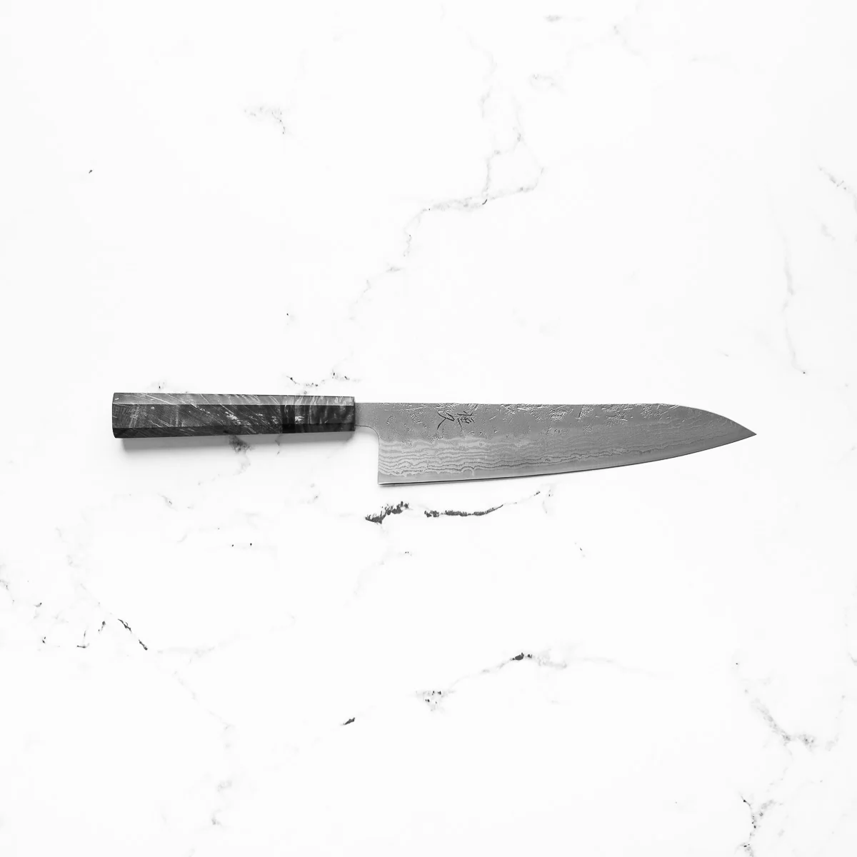 Tsunehisa Swedish Stainless Washiji Gyuto 210mm - Dark Maple - Image 4