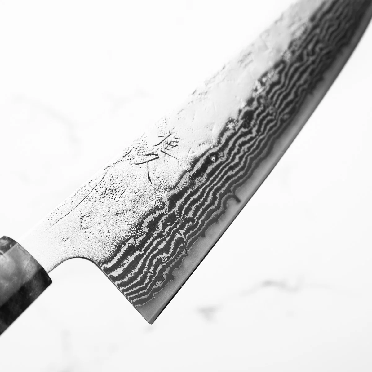 Tsunehisa Swedish Stainless Washiji Gyuto 210mm - Dark Maple - Image 5