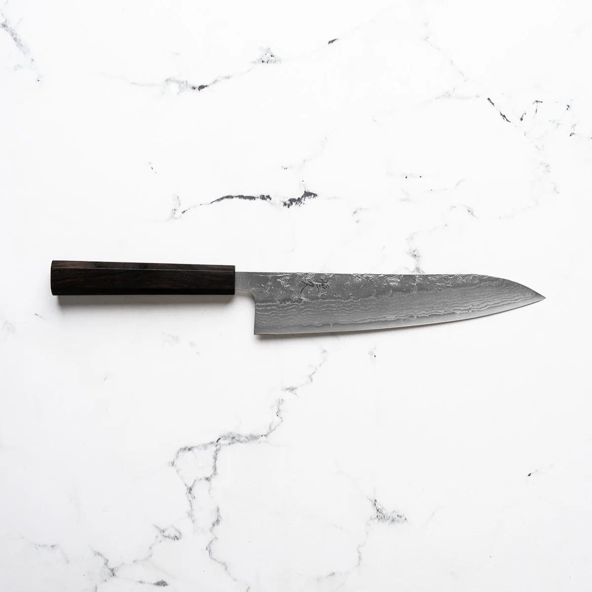 Tsunehisa Swedish Stainless Washiji Gyuto 210mm - Ebony - Image 4