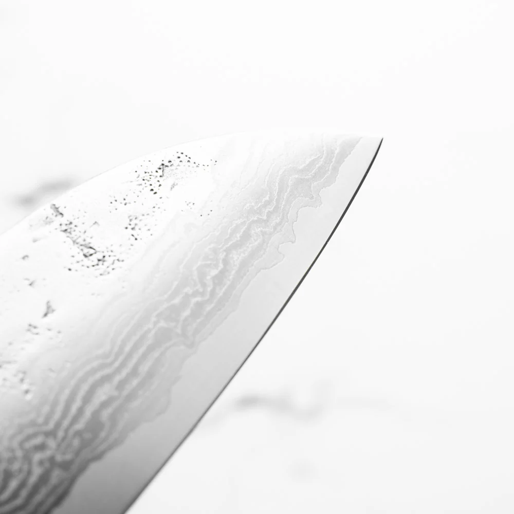 Tsunehisa Swedish Stainless Washiji Santoku 165mm - Carbon Fibre - Image 7