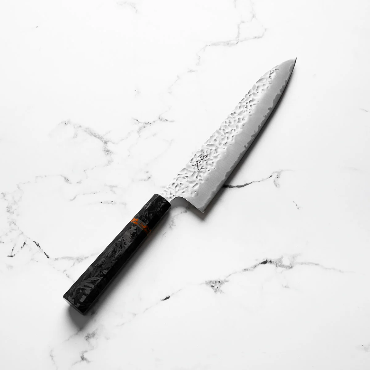 Tsunehisa White 1 SS Clad Tsuchime Gyuto 210mm - Carbon Fibre - Image 2