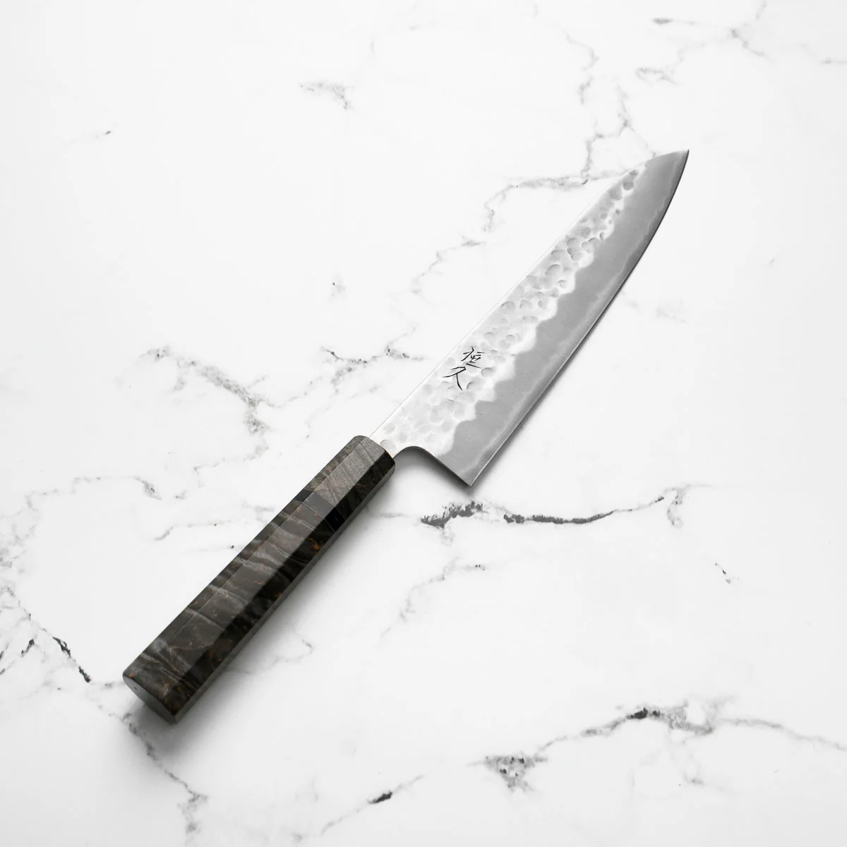 Tsunehisa White 2 SS Clad Tsuchime Gyuto 210mm - Dark Maple - Image 2