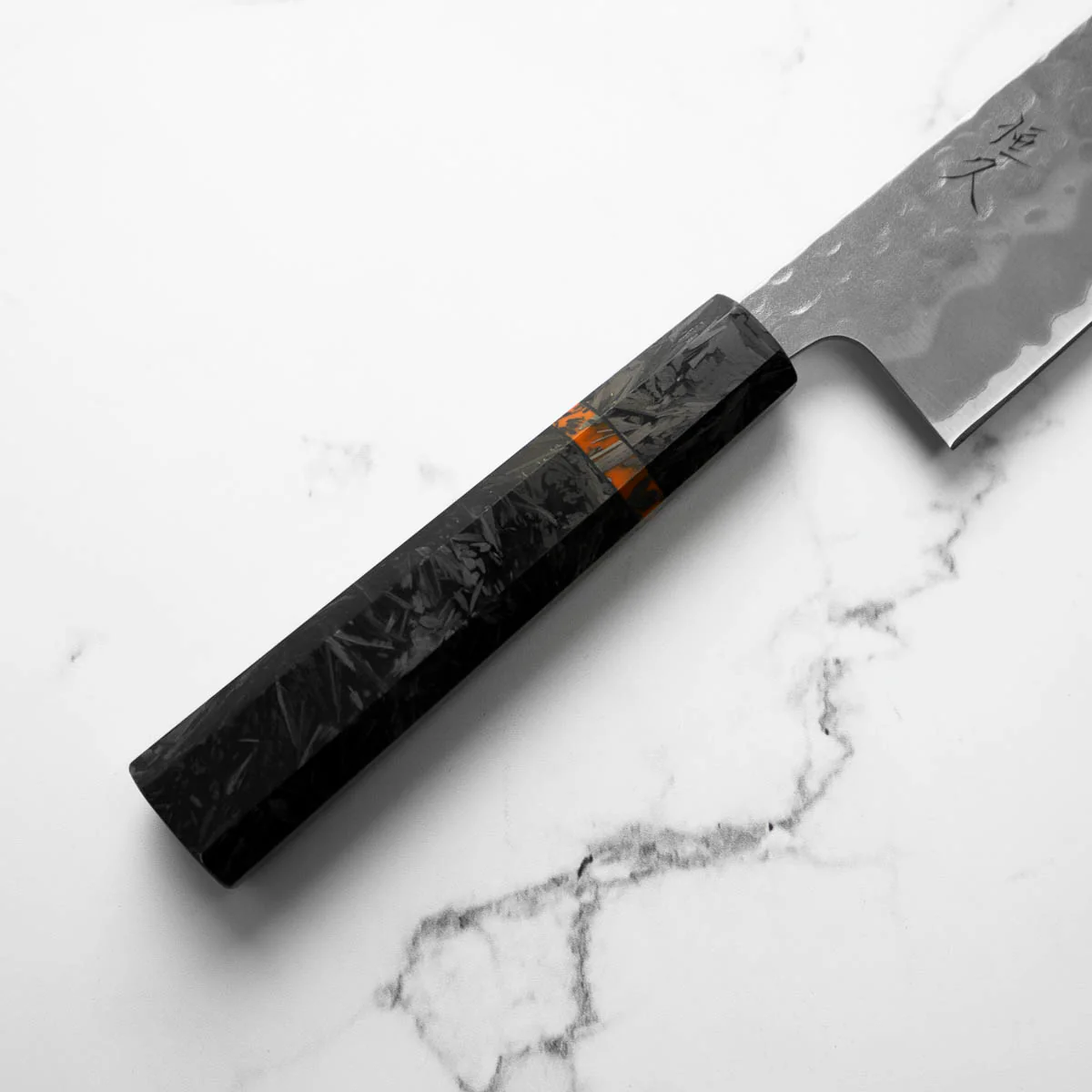 Tsunehisa White 2 Stainless Clad Tsuchime Bunka 165mm - Carbon Fibre - Image 5