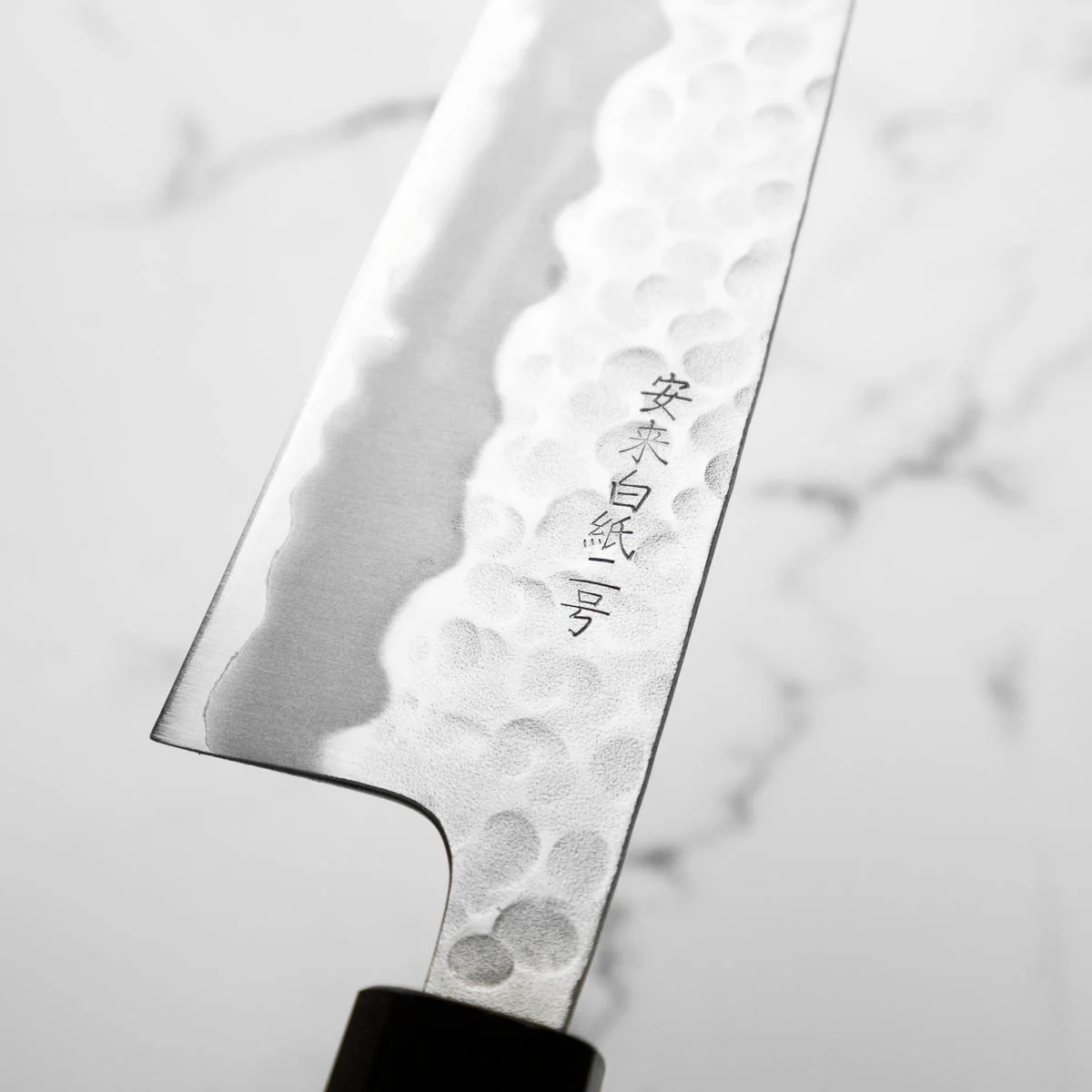 Tsunehisa White 2 Stainless Clad Tsuchime Santoku 165mm - Ebony - Image 2