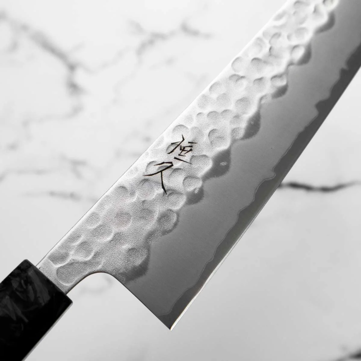 Tsunehisa White 2 SS Clad Tsuchime Gyuto 210mm - Carbon Fibre - Image 3