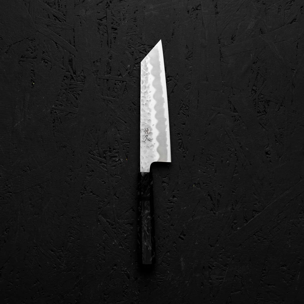 Tsunehisa White 2 Stainless Clad Tsuchime Bunka 165mm - Dark Carbon Fibre - Image 3