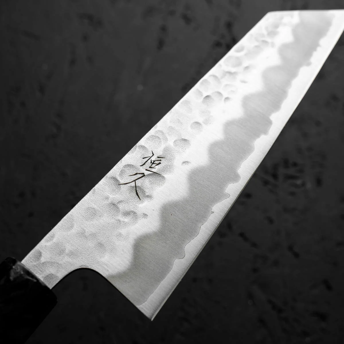 Tsunehisa White 2 Stainless Clad Tsuchime Bunka 165mm - Dark Carbon Fibre - Image 4