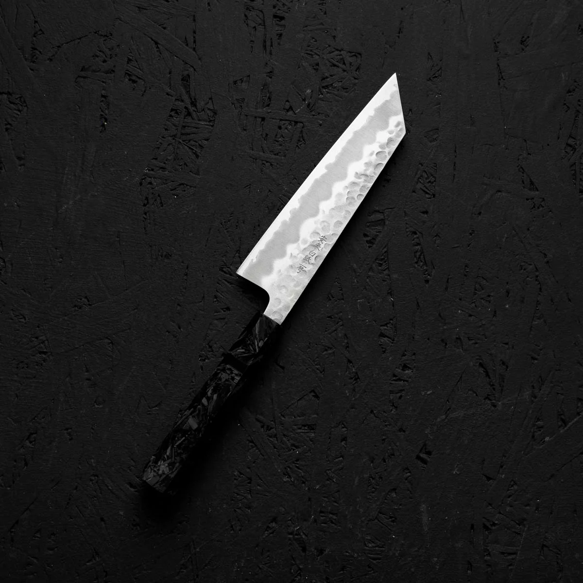 Tsunehisa White 2 Stainless Clad Tsuchime Bunka 165mm - Dark Carbon Fibre - Image 6