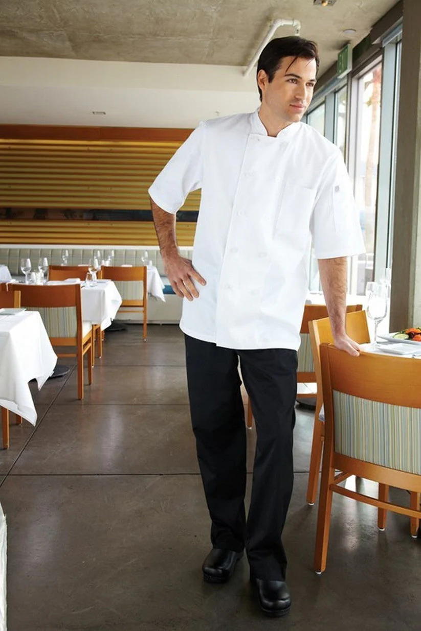 Unisex Essential Baggy Chef Pants - Black - Image 3