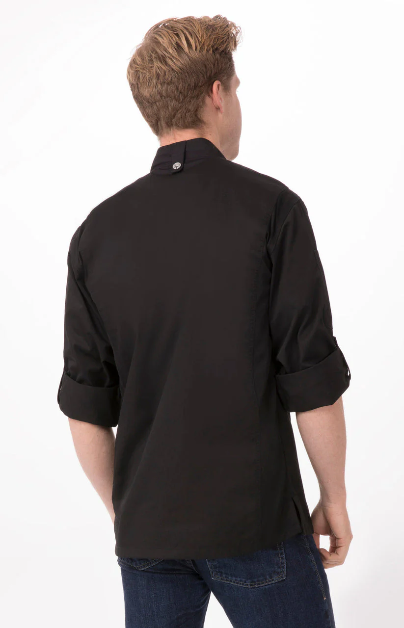 Unisex Hartford Chef Jacket - Black - Image 2