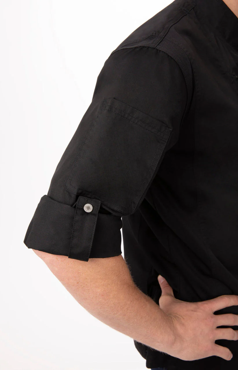Unisex Hartford Chef Jacket - Black - Image 6