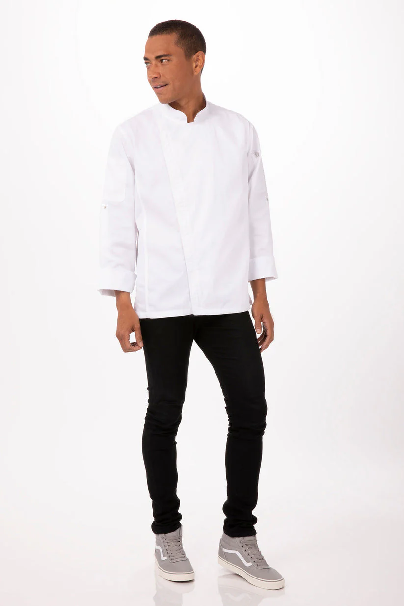 Unisex Hartford Chef Jacket - White - Image 3