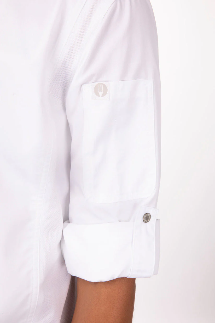 Unisex Hartford Chef Jacket - White - Image 4