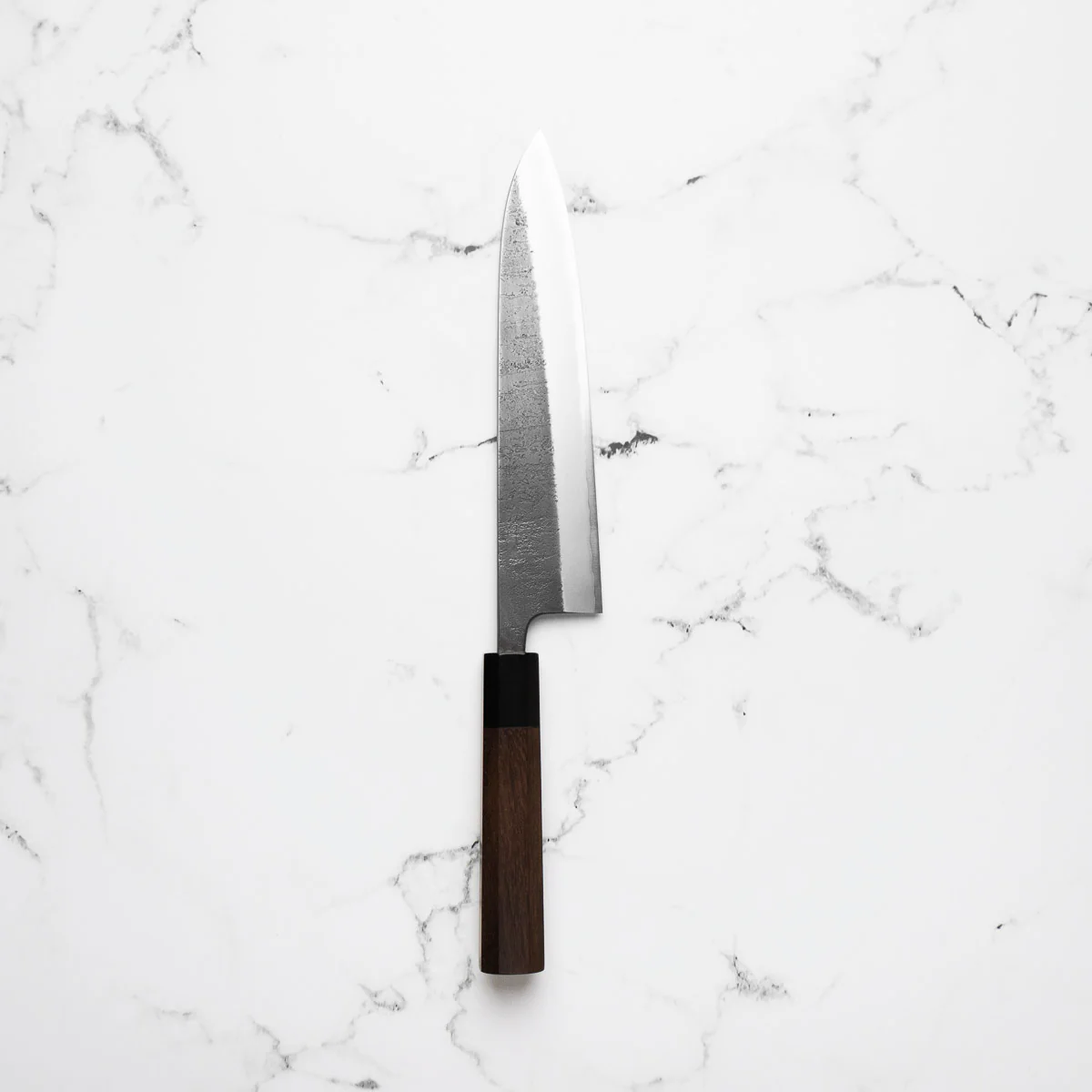 Wakui White 2 Stainless Clad Nashiji Gyuto 210mm - Image 9