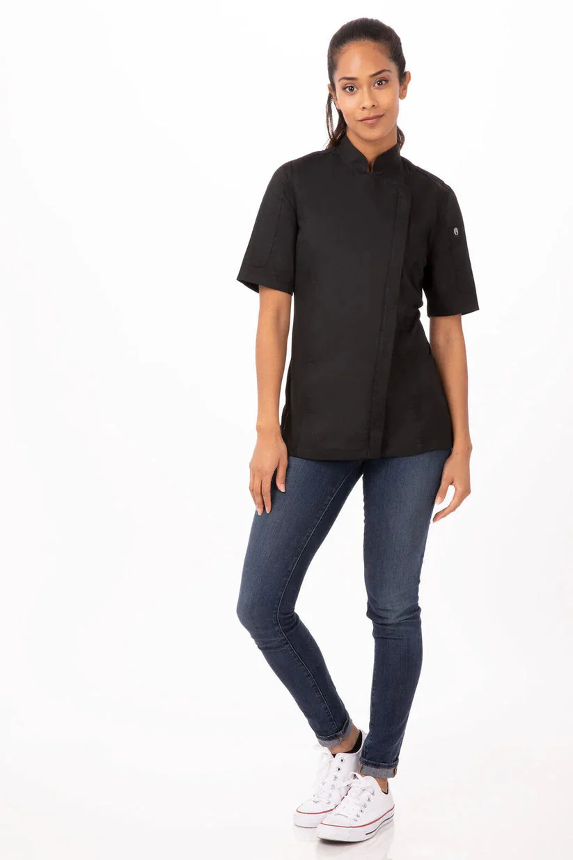 Women's Springfield Chef Jacket - Black - Image 2