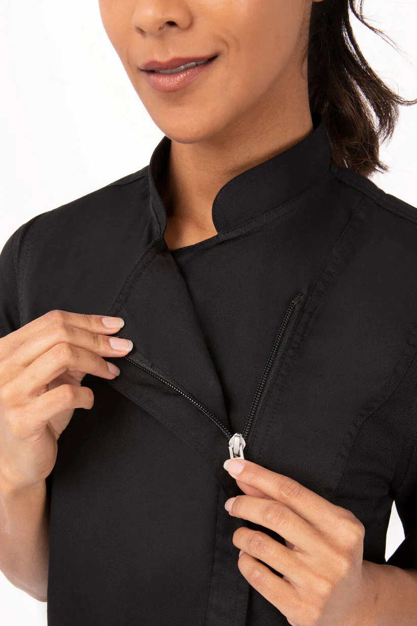 Women's Springfield Chef Jacket - Black - Image 3