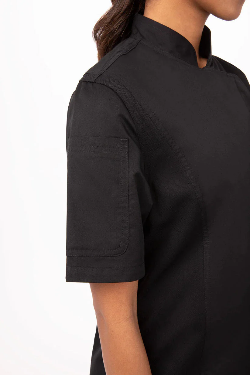 Women's Springfield Chef Jacket - Black - Image 4