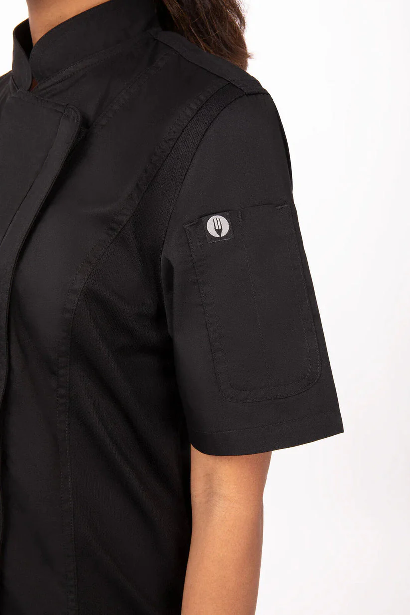 Women's Springfield Chef Jacket - Black - Image 5