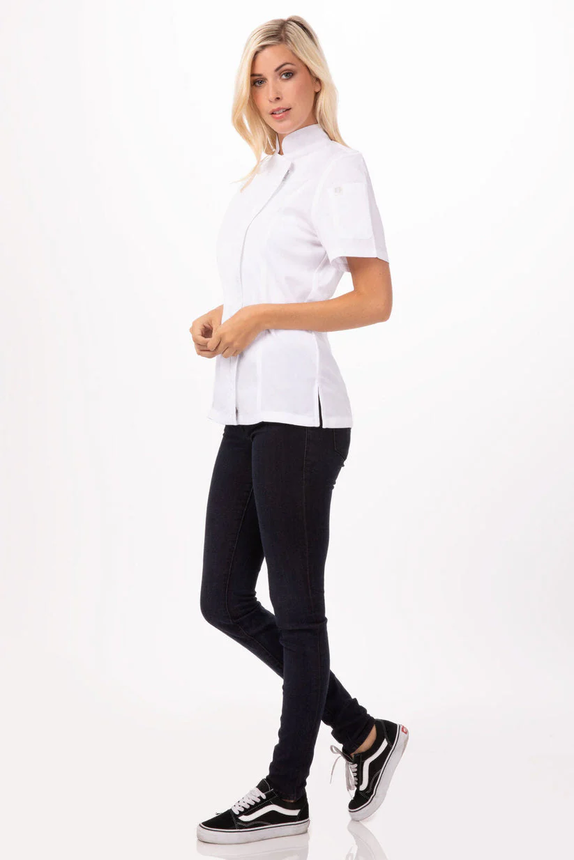 Women's Springfield Chef Jacket - White - Image 5