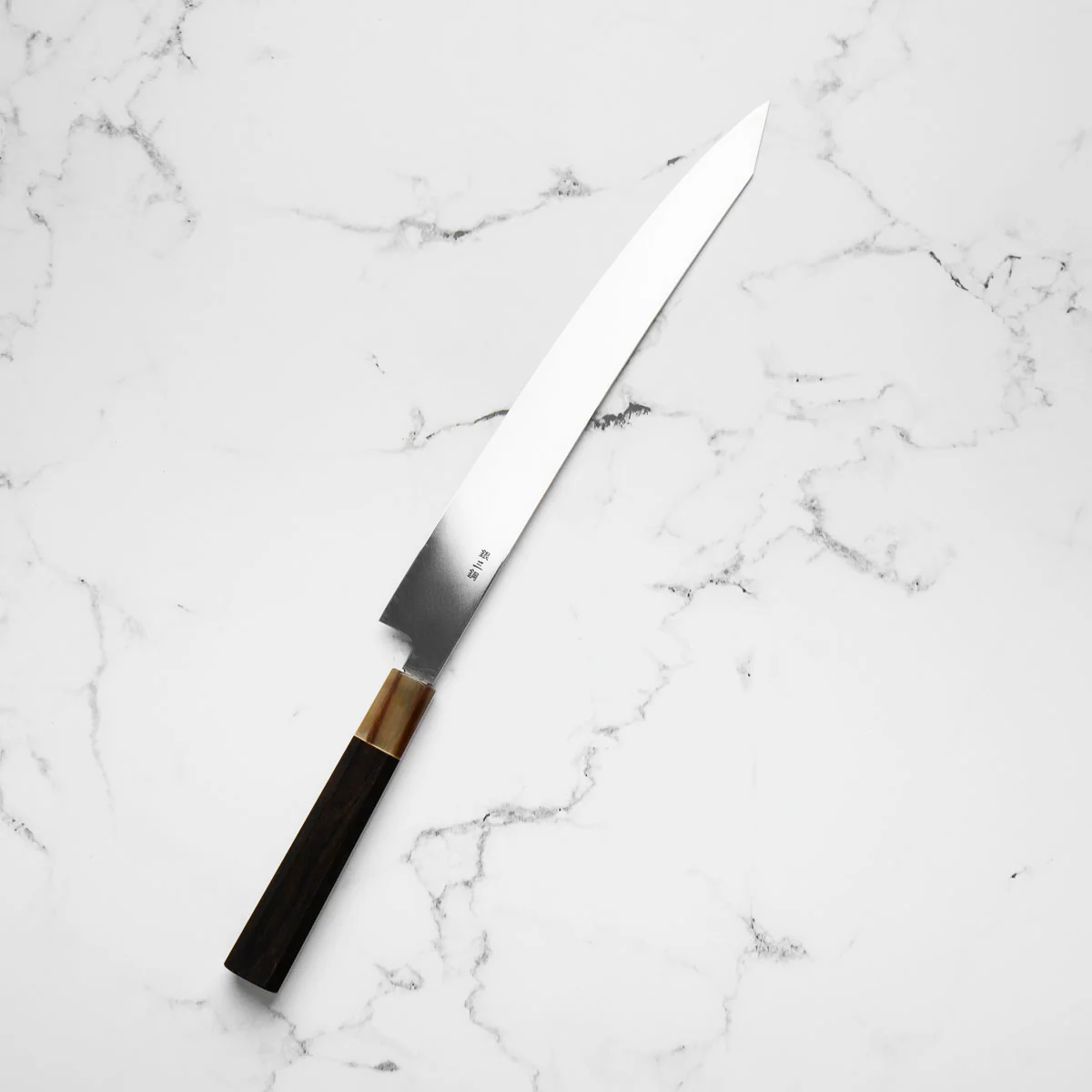 Yamawaki Hamono Kansho Kiritsuke Yanagiba 270mm - Ebony & Blonde - Image 2