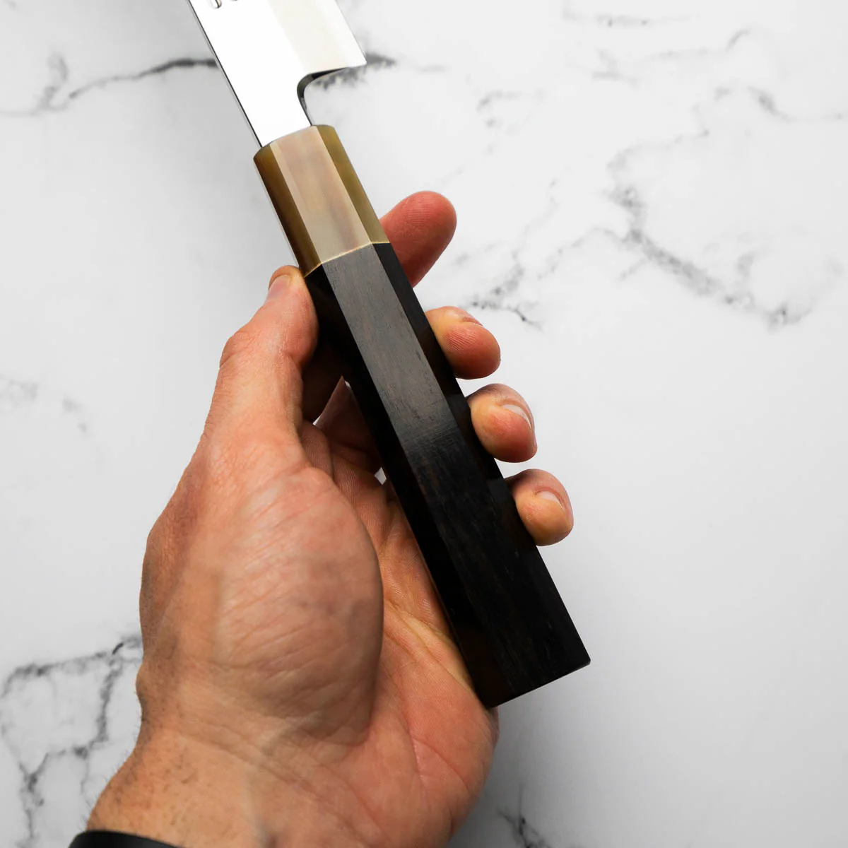 Yamawaki Hamono Kansho Kiritsuke Yanagiba 270mm - Ebony & Blonde - Image 8