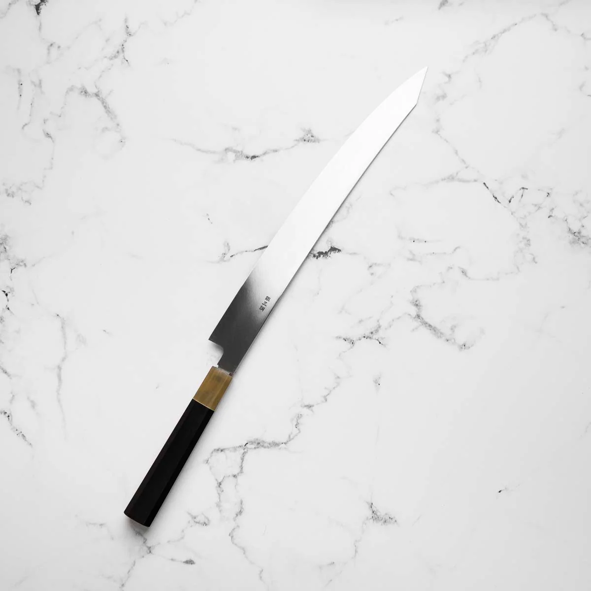 Yamawaki Hamono Kansho Kiritsuke Yanagiba 300mm - Ebony & Blonde - Image 2