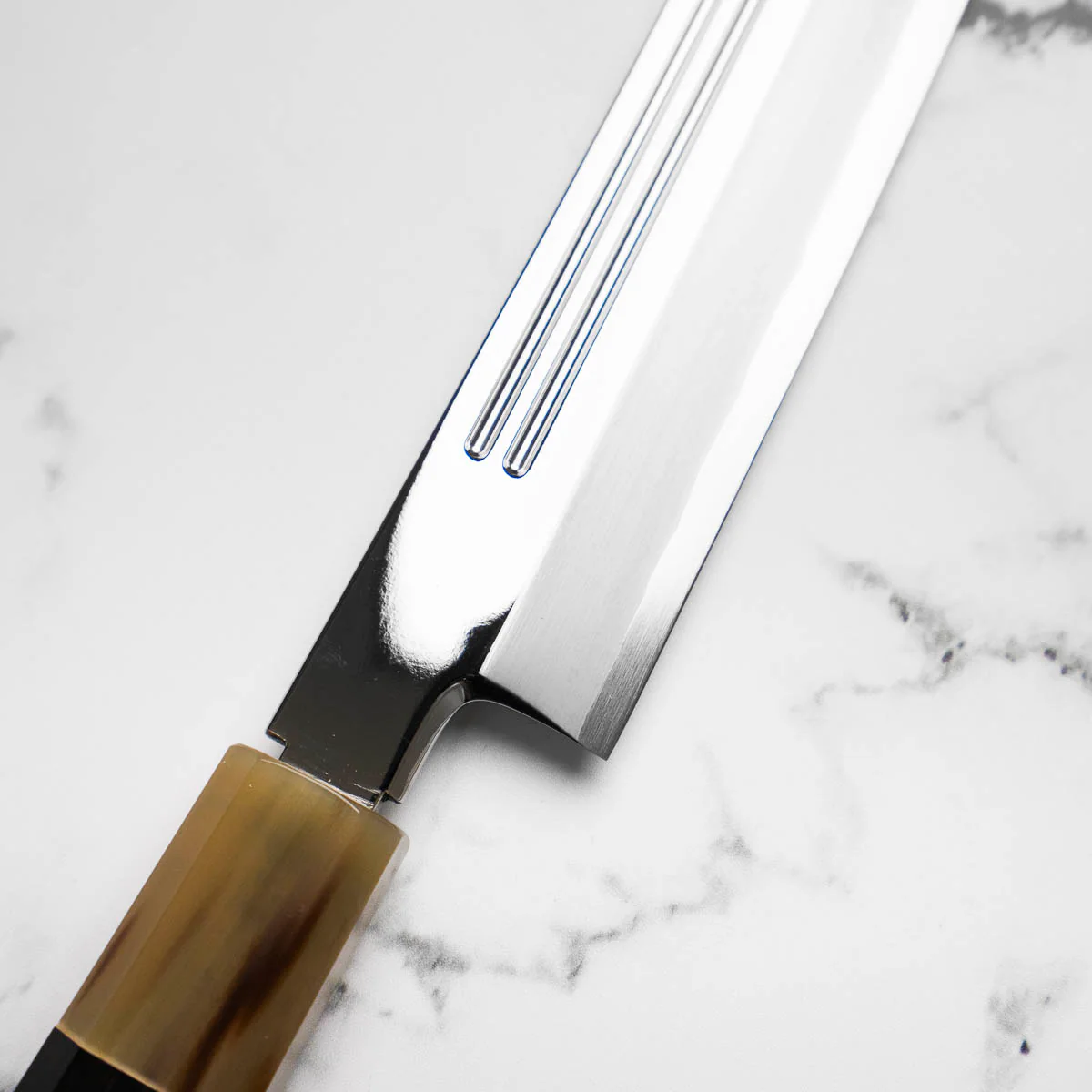 Yamawaki Hamono Kansho Kiritsuke Yanagiba 300mm - Ebony & Blonde - Image 4