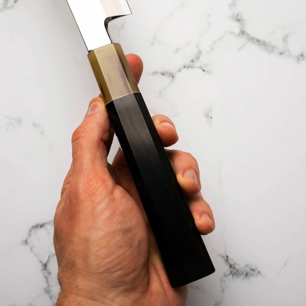 Yamawaki Hamono Kansho Kiritsuke Yanagiba 300mm - Ebony & Blonde - Image 6