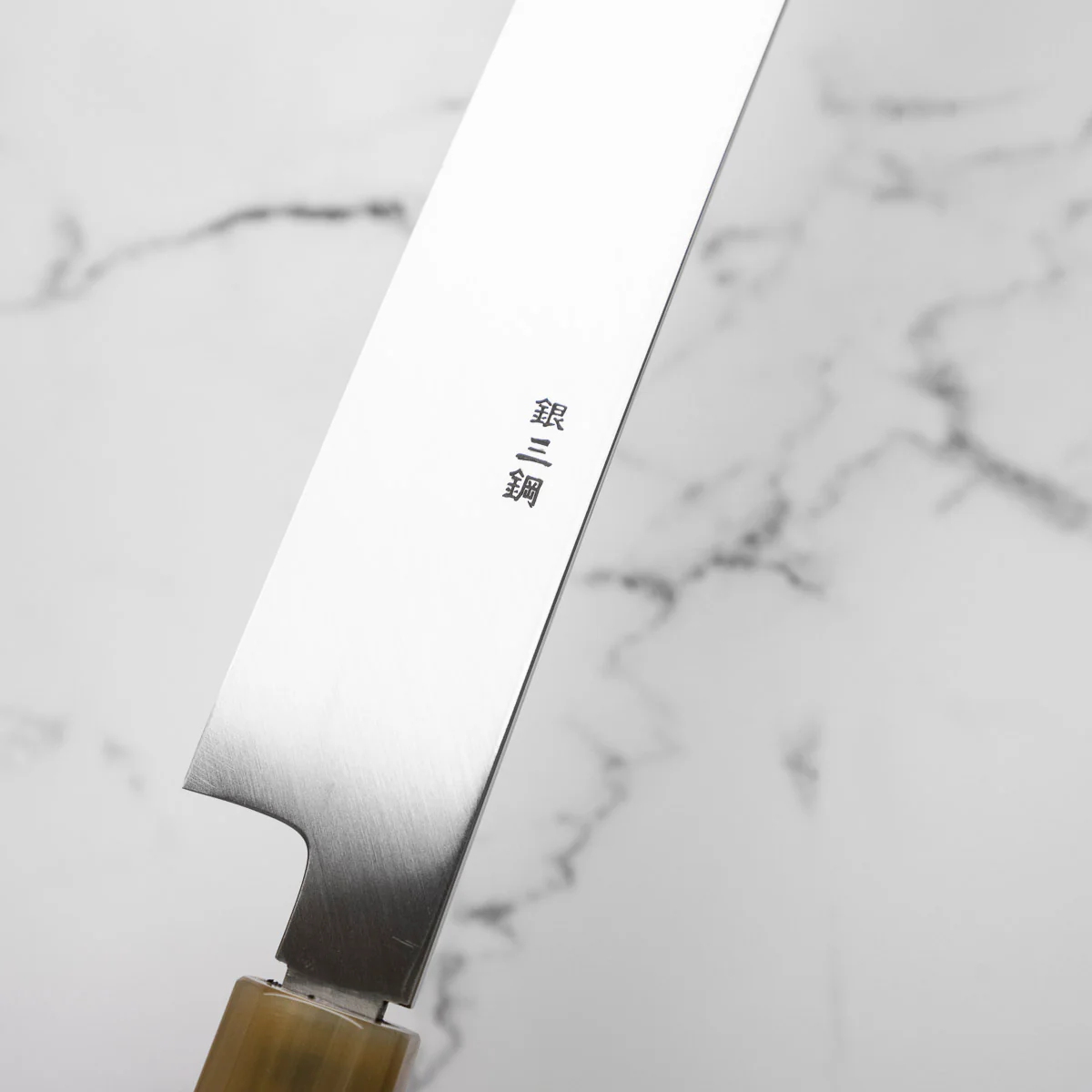 Yamawaki Hamono Kansho Kiritsuke Yanagiba 300mm - Ebony & Blonde - Image 7