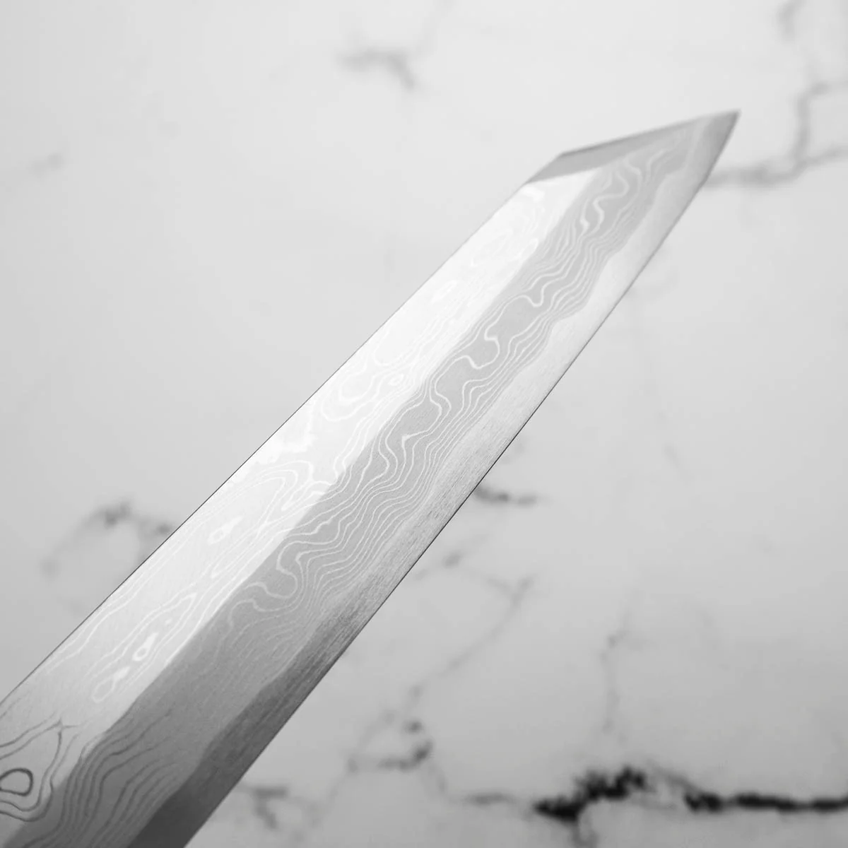 Yamawaki Hamono Nakagawa Satoshi Blue 1 Damascus Kiritsuke Yanagiba 360mm - Image 11