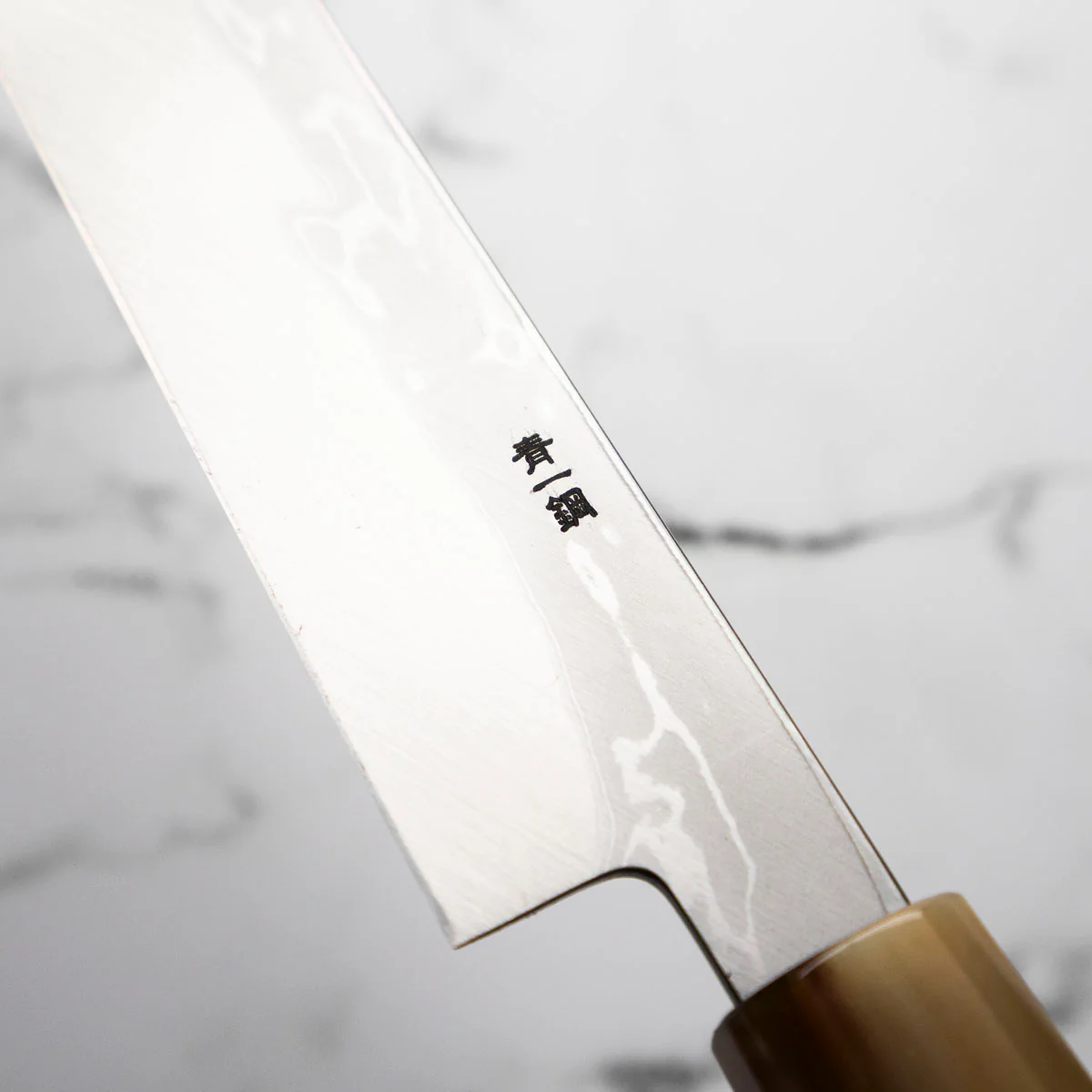 Yamawaki Hamono Nakagawa Satoshi Blue 1 Damascus Kiritsuke Yanagiba 360mm - Image 8