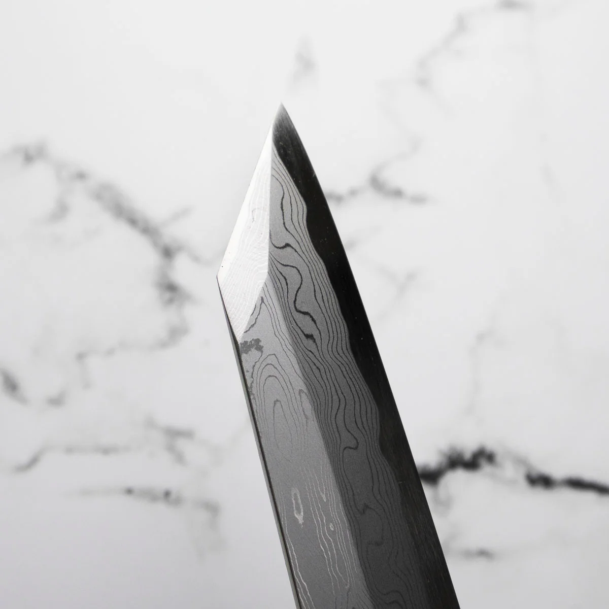 Yamawaki Hamono Nakagawa Satoshi Blue 1 Damascus Kiritsuke Yanagiba 360mm - Image 9