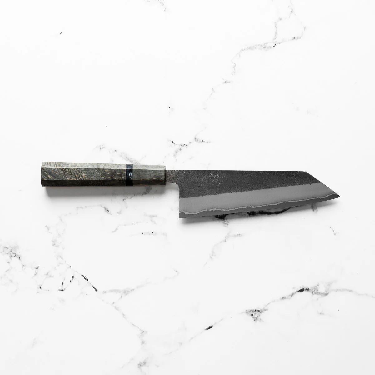 Yoshikane (Hatsukokoro) White 2 Nashiji Bunka 165mm - Dark Maple - Image 4